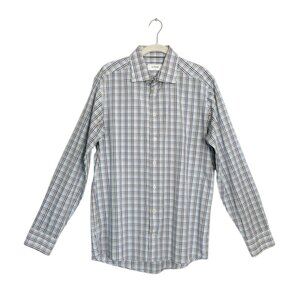 ETON Men's Slim Fit Multicolor Plaid Cotton Button Up Shirt - Sz 42 / 16.5